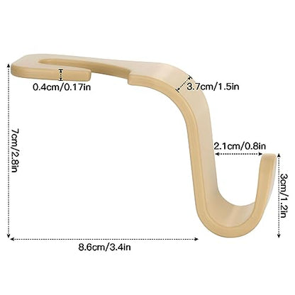 Soleebee 4 Pack Car Headrest Hooks - Universal Auto Hooks for Back Seat Hangers, Storage Organizer (Beige) - color: Beige