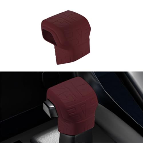 Compatible with Toyota Tundra/Sequoia 2022-2026 with Tacoma 2024 2025 2026,Gear Shift Knob Cover,Protection Cover,Shifter Gear Hand Brake Trim Cover(Mecha Pattern Design) (Red)
