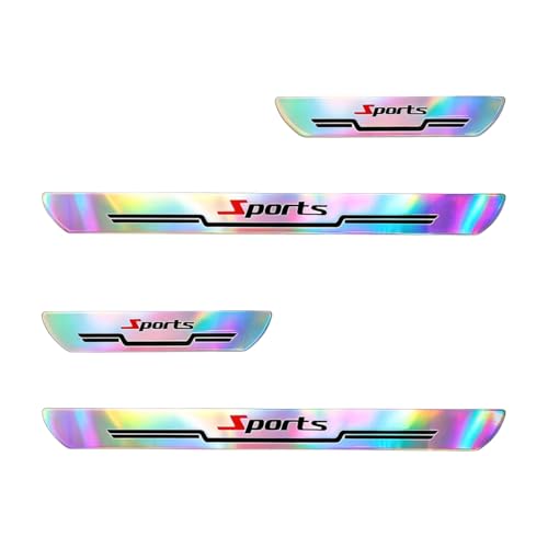4PCS Car Door Sill Protector, Anti-Scratch Door Edge Guards, Waterproof Auto Doors Threshold Protection, Self-Adhesive Door Sill Strip, Universal Vehicle Interior Decoration Accessory (White) - color: White