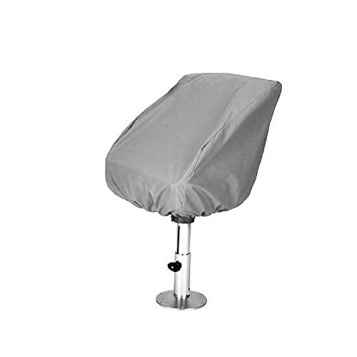 Savvycraft Waterproof Fade-Resistant Helm Helmsman Bucket Boat Seat Cover, Marine-Grade Heavy-Duty Polyester, 21" D x 24" W x 24" H Gray – All-Weather, UV Resistant, Durable Seat Protector
