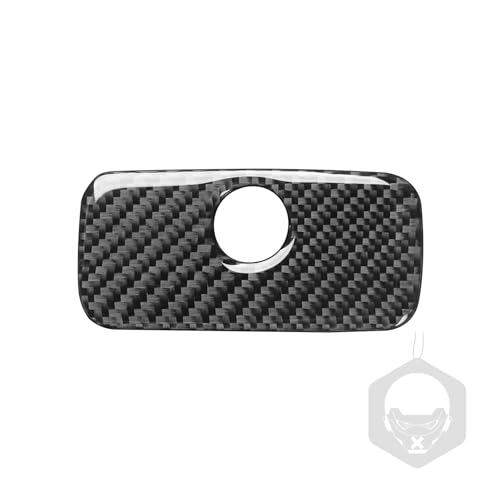Real Carbon Fiber Car Co-Pilot Glove Box Handle Panel Cover Sticker Compatible with Jeep Wrangler JL JLU Gladiator JT 2018 2019 2020 2021 2022 2023 2024 Auto Interior Accessories - color: Black 22