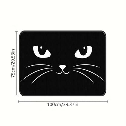 Universal Car Trunk Mat 29" x 39", Black Cat Theme All Weather Trunk Protection Cargo Liner, Durable Cargo Mat Rear Trunk Liner, Stylish Vehicle Interior Accessories Suitable for Most Car Models - color: Black Cat Theme
