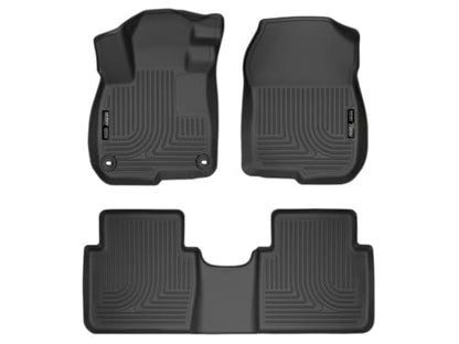 Husky Liners Weatherbeater Floor Mats | Fits 2017-2022 Honda CR-V (Includes Hybrid Model) | Front & 2nd Row, 3-pc Black - 99401 - size: Front & 2nd Row, style: 2017 - 2022