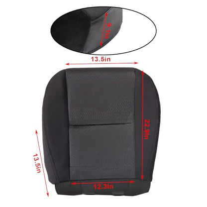 NLQR Front Driver Bottom Replacement Seat Cover & Foam Cushion Compatible with Chevy Silverado Tahoe Suburban Avalanche GMC Yukon Sierra 1500 2500HD 3500HD 2007 2008 2009 2010 2011 2012 2013 2014