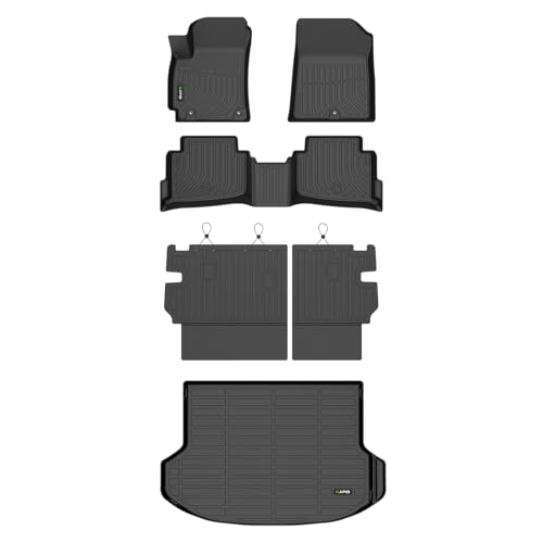HAFIDI® Floor Mats for 2024 2025 2026 Kia Seltos,All Weather Floor Mats & Cargo Liner & Back Seat Protector Mats, Car Mats for Seltos Accessories-Black - style: 6) For Seltos 24-26 Set+Seatback