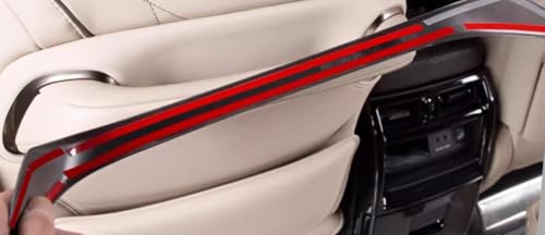 Car Accessories Fit for Toyota Alphard Vellfire 2023 2024 ABS Interior Seat armrest Decorative Strip Cover Trim 2PCS Set(Peach Wood Grain)