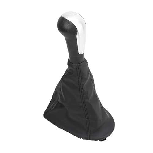Gear Shift Knob Cover Kit, Manual Gear Stick Shift Knob Black PU Cover Compatible with Spark