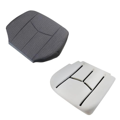NLQR Front Driver Side Bottom Replacement Seat Cover Cloth Dark Gray and Bottom Foam Cushion Compatible with Chevy Silverado GMC Sierra 2003 2004 2005 2006 2007