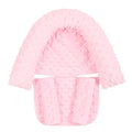 Baby Head Support and Strap Covers - Infant Head Support Pillow Super Soft Head and Neck Pillow for Car Seat Baby Headrest and Carseat Neck Cover,Light Pink