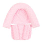 Baby Head Support and Strap Covers - Infant Head Support Pillow Super Soft Head and Neck Pillow for Car Seat Baby Headrest and Carseat Neck Cover,Light Pink