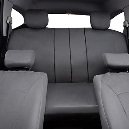 Flying Banner Car Seat Covers Front Seats Rear Bench Polyester car seat Protectors Easy installations Rear Bench Split Classic Man Lady Truck - color: Solid Gray