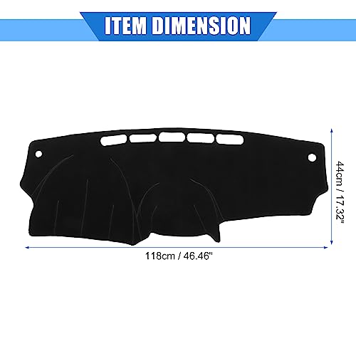Car Dashboard Cover Compatible for Nissan Versa 2012-2018, Protective Polyester Black Center Console Interior Trim Dash Cover Mat Pad