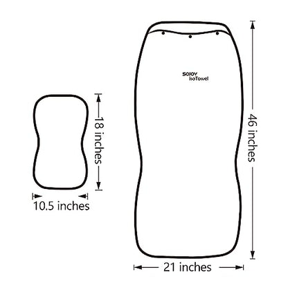 IsoTowel Car Seat Cover for Front Seat,Breathable Fabric with Non-Slip Bottom,Comfort Car Seat Protector for Cold Weather (Black & White)