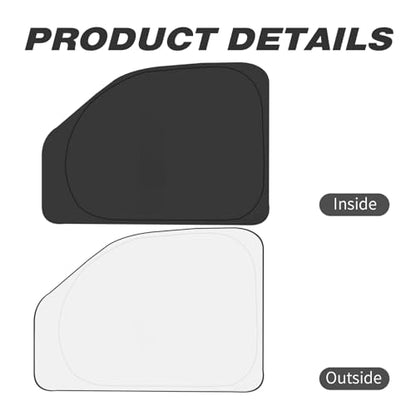 Front Side Window Sun Shade for 1996-2025 Chevy Express Cargo Van Accessories, Foldable Window Sunshade Sun Visor Protector, Side Window Shades Sun Shield Blocks UV Rays Heat, Pack of 2 - size: Silver & Black-Fit 1996-2025 Chevy Express Window