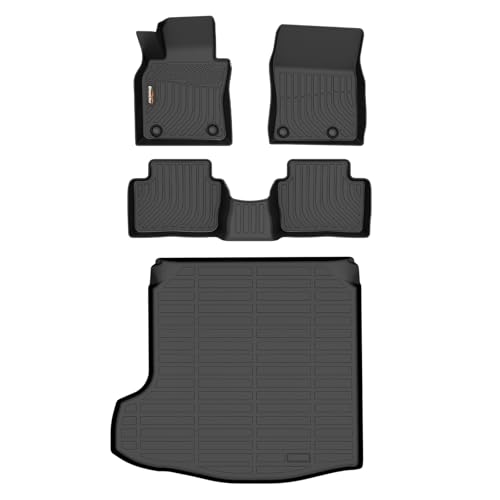 Binmotor-Floor Mats & Cargo Liner for Mazda 3 2019-2027 (Only Sedan FWD), All Weather Car Floor Mat Rubber Liners Cargo Trunk Mat for Mazda 3 Accessories-Black - style: 13) Car Mats for Mazda 3 Sedan (2019-2027)