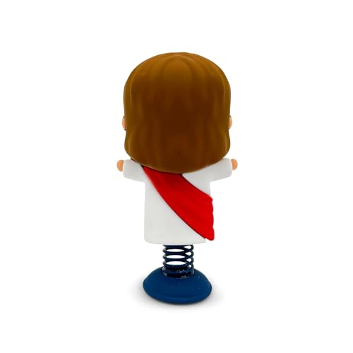 Jesus Dashboard Dancer – Fun Bobblehead of Christ with Open Arms – Religious Car Accessory with Sticky Pad – Cute and Unique Gift for Believers, Christian Drivers & Faithful Friends - style: Jesus Dancer