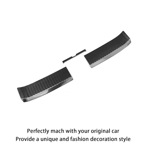 Black Rear Trunk Door Sill Guard Cover Compatible with Honda New Pilot 2023~2026 Rear Bumper Protector Guard Scuff Plate Stainless Steels Inside - size: Inside