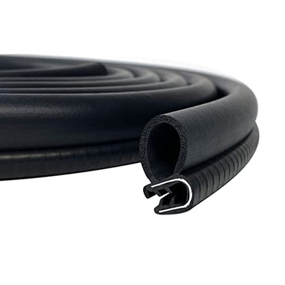 Car Door Rubber Seal Strip with Side Large Bulb(26Ft), Automotive Weather Stripping, Edge Trim for Boats, Automobile, RVs, Trucks
