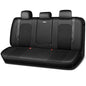 CAR PASS Faux Leather High Back Rear Seat Covers Only, Sporty Waterproof Anti-Slip Airbag Compatible Universal Fit for Most Sedans Trucks Vans SUVs, Rear Black - color: Pure Black Rear