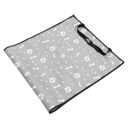 COLLBATH Waterproof Pet Car Seat Cover for Passenger Seat Gray Paw Print 110x50cm for Dogs