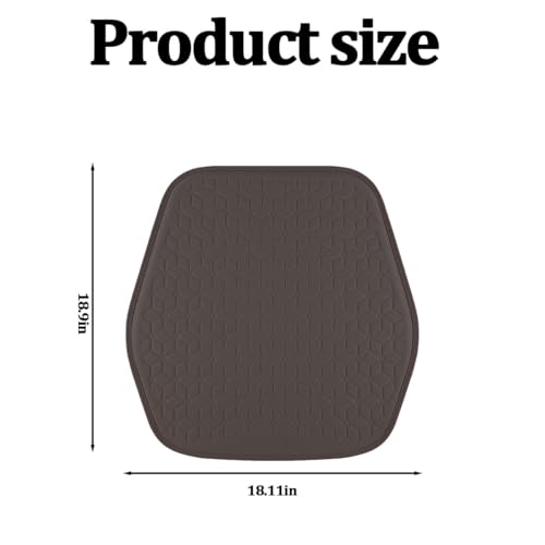 Gel Car Seat Cushion, Soft Cooling Honeycomb Non-Slip Vehicle Seat Bottom Mat for Long Sitting, Breathable Automotive Interior Chair Pad to Reduce Sweat, Universal for Truck SUV RV (Coffee) - color: Coffee