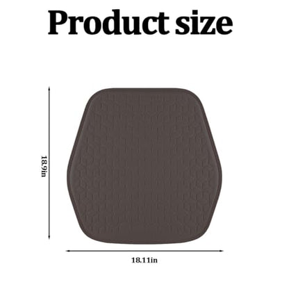 Gel Car Seat Cushion, Soft Cooling Honeycomb Non-Slip Vehicle Seat Bottom Mat for Long Sitting, Breathable Automotive Interior Chair Pad to Reduce Sweat, Universal for Truck SUV RV (Coffee) - color: Coffee