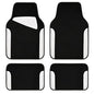 CAR PASS Waterproof Universal Fit Car Floor Mats, Car Mats Fit for SUV,Vans,sedans, Trucks,Set of 4pcs Car Carpet with Driver Heel Pad (White) - color: White