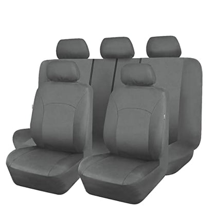 Flying Banner Car Seat Covers Front Seats Rear Bench Polyester car seat Protectors Easy installations Rear Bench Split Classic Man Lady Truck - color: Solid Gray