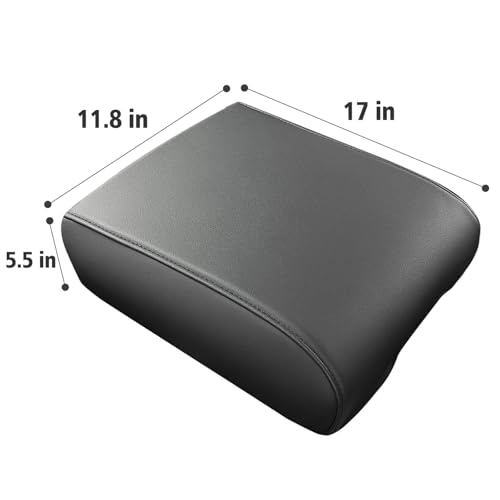 DiffCar® Console Center Cover for Ford F150: 2021-2026(Bucket Seat Console Only), Faux Nappa Leather Armrest Protector for F-150 Truck Interior, Car Accessories for F 150 2021 2022 2023 2024 2025 2026