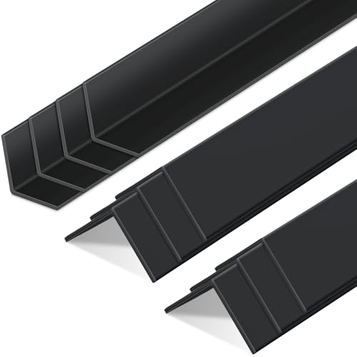 Sasylvia 10 Pcs Wall Corner Protector Guards, Black Vinyl 3/4 x 36 Inch Corner Trim Molding, Avoid Scratching Scuffs, Ease Install and Cleaning for Door Countertop Furniture Cabinet Protection - color: Black, size: 3/4 x 3/4 x 36 Inches