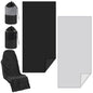 Hahafelt Car Seat Towel Covers with Storage Bag, 63 x 32 Inch Universal Non Slip Waterproof Sweat Protector for Car Truck, Gym Swimming Running, Machine Washable(2 Pack,Black,Gray) - style: Black,Gray