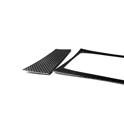 for Mercedes-Benz C-Class W204 2007-2013 Real Soft Carbon Fiber Center Console Gear Shift Panel Surround Cover Trim Kit Car Interior Accessories - color: Gear Shift Panel B
