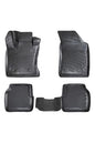 RizLiner Jeep Compass 2018-2026 Floor Mats 3D Custom Fit Rubber Car Mats Laser Measured Waterproof Floor Liners All Weather Odorless Non-Slip TPE (Front & Rear, Black) - size: Compass 2018 - 2026