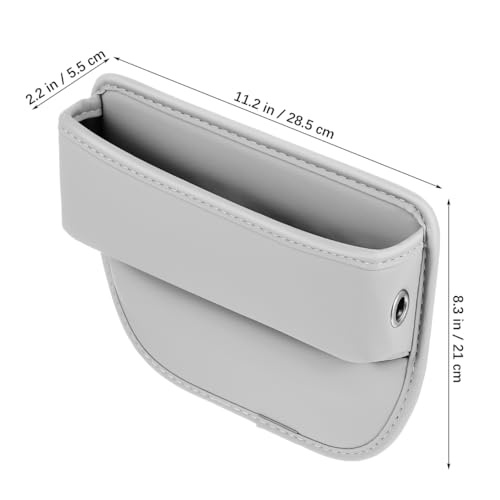 Healifty Car Seat Gap Filler Organizer: 2Pcs Leather Front Console Storage Box and Automotive Truck Interior Accessories for Women Men, Vehicle Holder between Seats