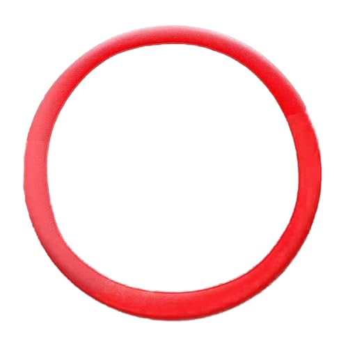 Soft Silicone Steering Wheel Cover, Anti-slip Sweat Proof Grip Universal Protector for Circular D-shaped & Flat Wheels Comfortable Automotive Accessory for Car Interior Red - color: Red