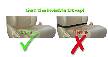 Luxury Clean-Edge Kick Mat w/Mesh Pocket - Seat Back Protector and Seat Cover with Invisible Strap and Stiff Edging - Tan/Beige (1 Mat)