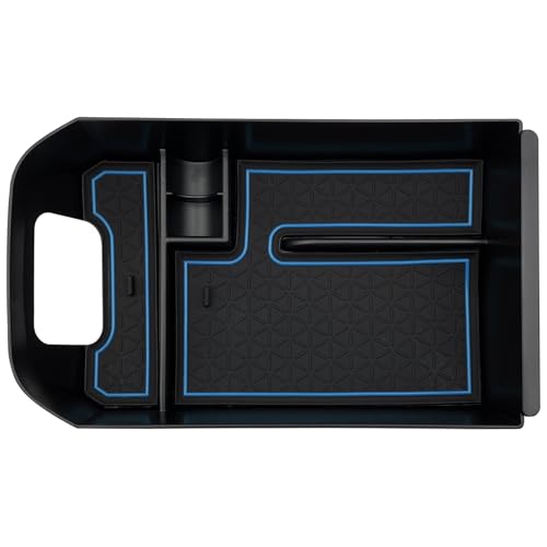 fit for Toyota RAV4 2019 2020 2021 2022 2023 2024 2025 and RAV4 Prime 2021-2025 Accessories Center Console Organizer Tray Armrest Box Secondary Storage - color: Blue