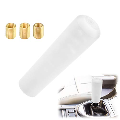EZAUTO WRAP White Shift Knob Stick Frosted Matte Crystal Bubble Long Throw Gear Shifter 15cm
