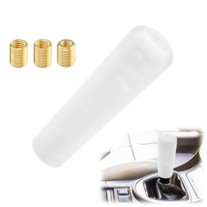 EZAUTO WRAP White Shift Knob Stick Frosted Matte Crystal Bubble Long Throw Gear Shifter 15cm