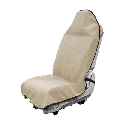 Waterproof Car Towel Seat Cover, Sweating Non-Slip Premium Towel Carseat Cover Protector, Universal Soft Machine Washable Car Truck SUV Front Seat Cover for Gym Workout Beach Hiking (Beige) - color: Beige, 1pc, Front