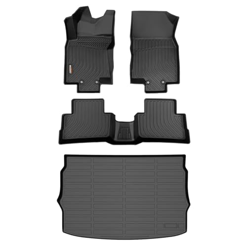 Binmotor-All Weather Floor Mats Cargo Liner for Nissan Rogue Sport 2022-2017(Cargo Tray in Highest Position), Car Mats with Trunk Mat Full Set, Heavy Duty Car Floor Liners for Rogue Sport Accessories - style: 1) Car Mats for Nissan Rogue Sport (2017-2022)