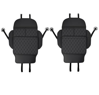 2 Pack Seat Back Protector, Kick Mats Back Seat Protector for Kids Feet Car Seat with Car Back Seat Organizer, Seat Back Protector Cover for Back of Front Seats - Protect against dirt and scuffs