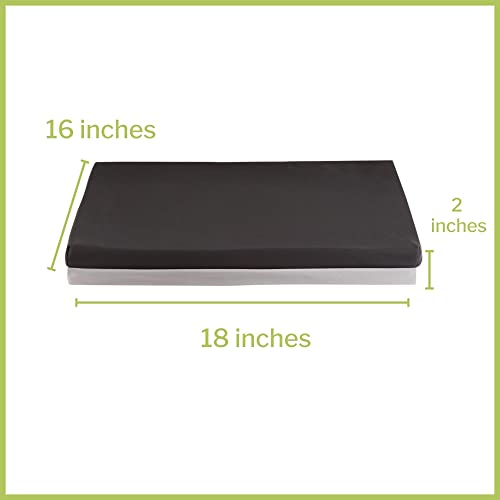 McKesson Seat Cushion for Wheelchairs and Office Chair, Foam/Gel, 18 in x 16 in x 2 in, 1 Count - size: 18x16x2 Inch (Pack of 1)