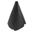 Universal Car Shift Knob Boot Dust Cover, Shift Boot Cover, Made of Pu Leather with Black Seams Red Seams and Blue Seams (Black)