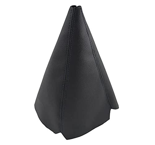 Universal Car Shift Knob Boot Dust Cover, Shift Boot Cover, Made of Pu Leather with Black Seams Red Seams and Blue Seams (Black)