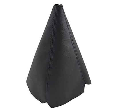 Universal Car Shift Knob Boot Dust Cover, Shift Boot Cover, Made of Pu Leather with Black Seams Red Seams and Blue Seams (Black)