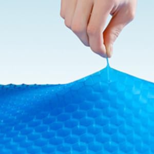 Yimiyaa Gel Seat Cushion, Double Thick Egg Gel Cushion for Pressure Pain Relief, Breathable Wheelchair Cushion Chair Pads for Car Seat Office Chair Blue - color: Blue
