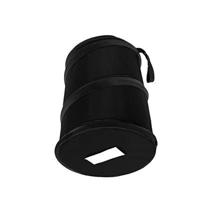 FH Group Automotive Waterproof Portable Collapsible Small Trash Can Garbage Container fits Most Cars,Polyethylene, SUVs, and Trucks Black - color: Black, style: Small