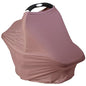 Breathable Car Seat Cover for Babies – Multi-Purpose Soft Rayon Nursing Cover for Breastfeeding, High Stretchy Infant Carseat Canopy, Stroller Cover (Smooth Rayon, Blush) - color: Blush