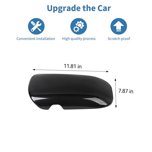 for Mustang Center Console Armrest Cover Trim Fit for Ford Mustang 2015+ Black Interior Accessories 1pc
